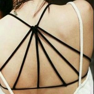 Reposh! Black padded strappy back bralette