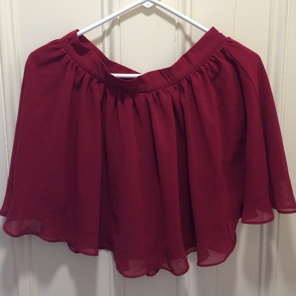 Forever 21 Red Chiffon Skirt - Size Small