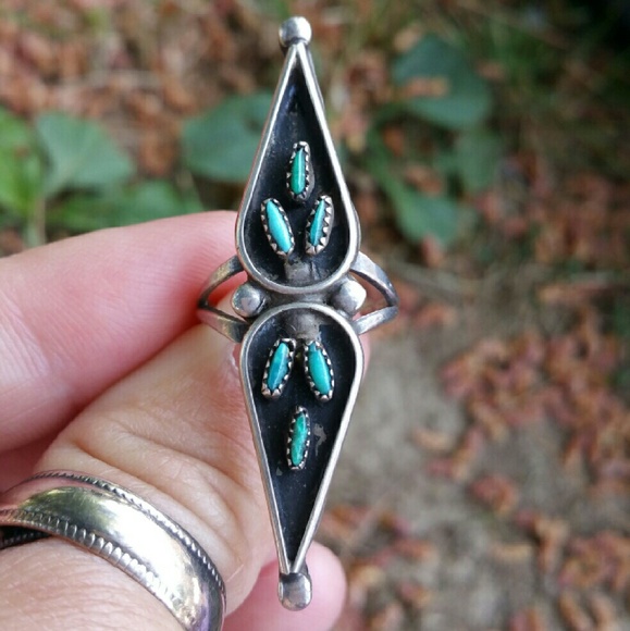 Sterling turquoise ring BIG