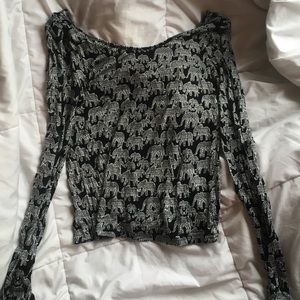 Elephant Design Crop Top