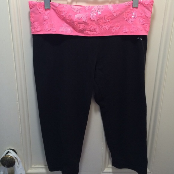 Victoria's Secret PINK bling waistband capris