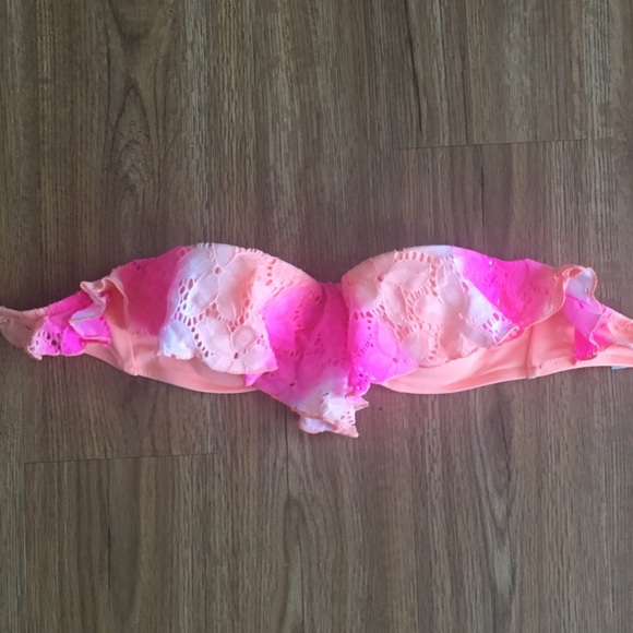 Victoria's Secret Flounce Bikini Swim Lace Bandeau - Picture 1 of 4