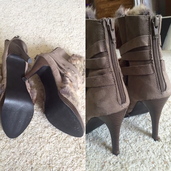 Elle Shoes Elle Fur Heel Boots Poshmark