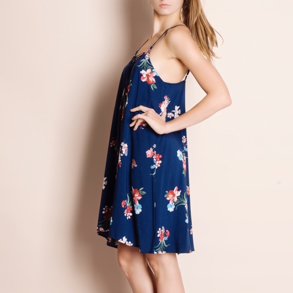 Printed Floral Mini Dress - Picture 2 of 4