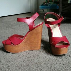 Red Wedges by Shoe Dazzle