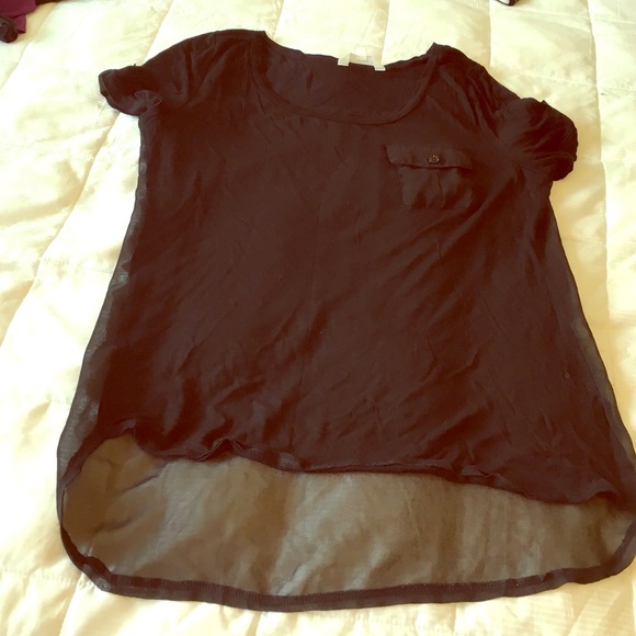 Black (sheer in back) L shirt
