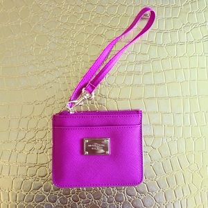 NWOT MICHAEL KORS raspberry wristlet