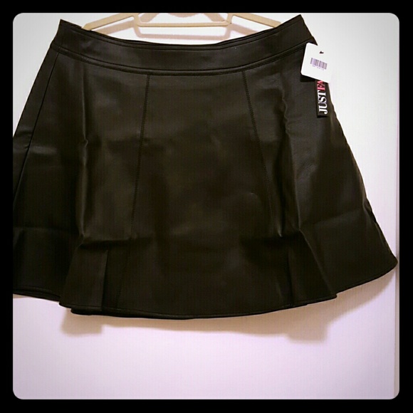 Faux leather skirt