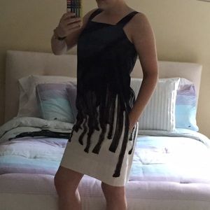 Vince Black and White Sleeveless Dress