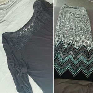 Maxi skirt and top