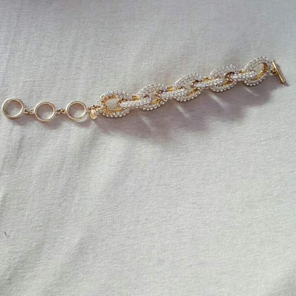 Paved gold bracelet - Picture 3 of 3