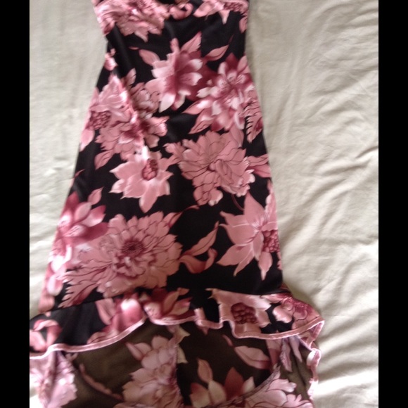 High low strapless summer dress