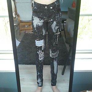 Tripp Royal bones studded cross pants
