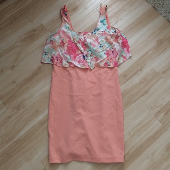 Cute floral coral dress