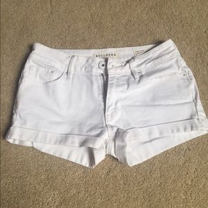PacSun white denim shorts