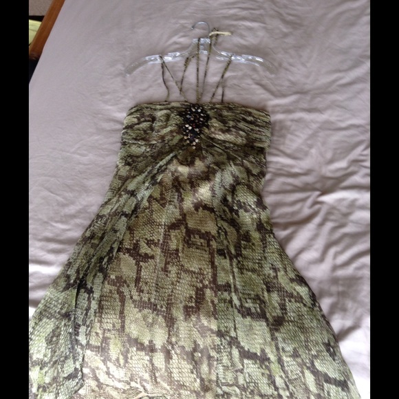 Laundry olive green snake print dress