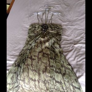 Laundry olive green snake print dress