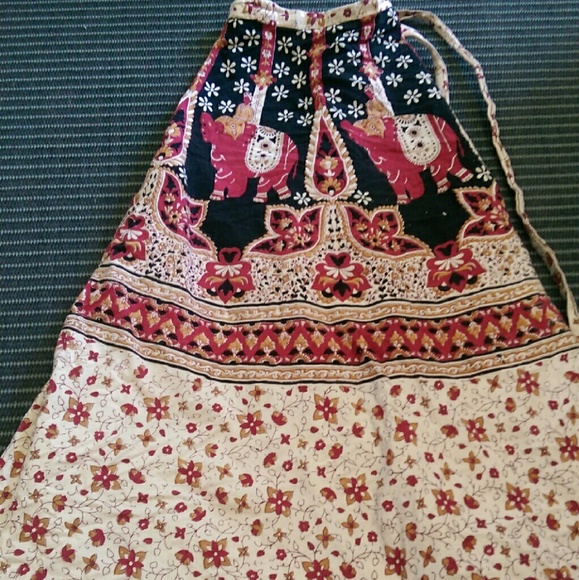 Floor/ankle length one size wrap skirt