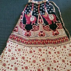 Floor/ankle length one size wrap skirt