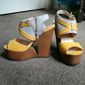 Yellow and Gray Wedges by Madison