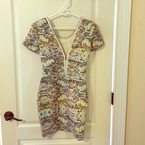 *SOLD* Talulah fitted dress w/ zipper neck.