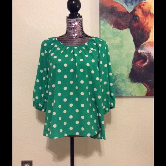 Polka dotted shirt from Charming Charlie 😊