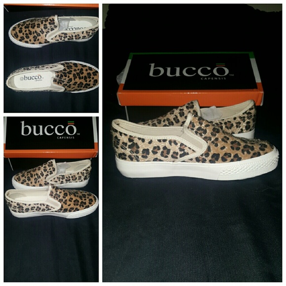 Leopard slip on sneakers