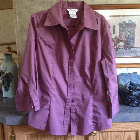 Button up blouse George Stretch! Like New! 👚