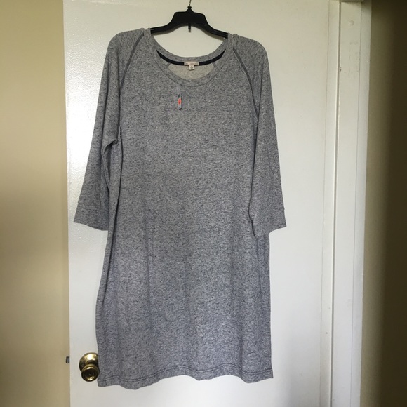 3/4 Sleeve Heather Gray Dress/Tunic