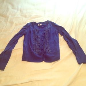 Blue Button Up Sweater