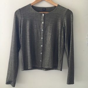 ONLY HEARTS LUREX JERSEY CARDI SZ S