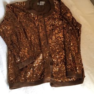 JIGSAW/ Copper Metallic Cardigan