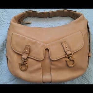 Authentic Salvatore Ferragamo Beige shoulder bag