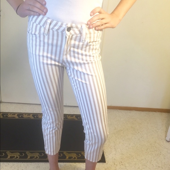 Splendid brand white and nude striped