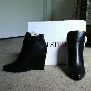 BRAND NEW | Black Wedge Booties by JustFab