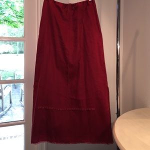 Max Studio Special Edition linen drawstring skirt