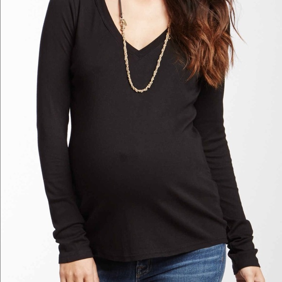 Michael Stars black maternity top