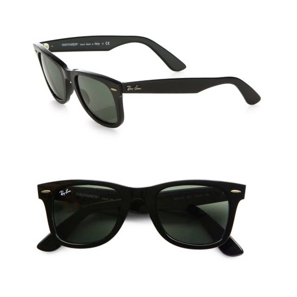 Raybans Black Classic Wayfarers 52mm
