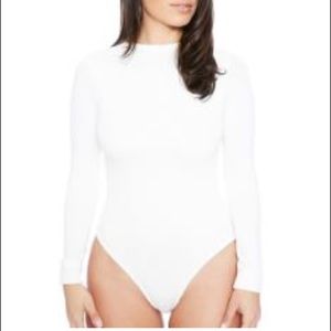 Naked Wardrobe white bodysuit small