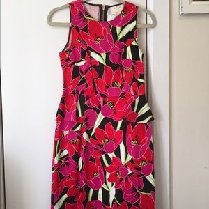 Kate Spade NWT pink floral peplum dress size 4