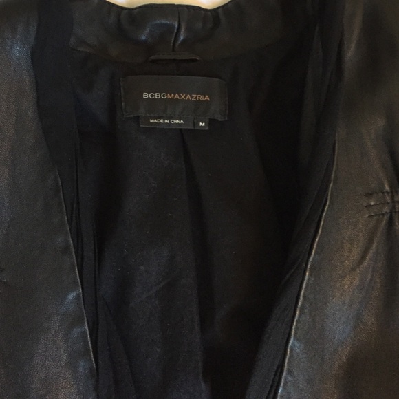 BCBG/Max Azria Black Leather Jacket - Picture 2 of 3