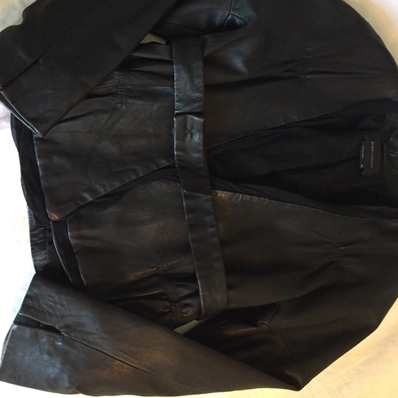 BCBG/Max Azria Black Leather Jacket - Picture 3 of 3