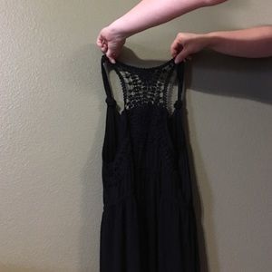 black maxi dress