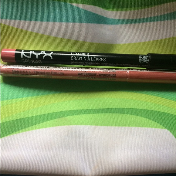 Two pink NYX liners