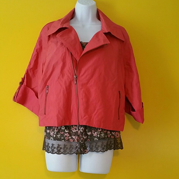 CAbi coral lightweight jacket size large