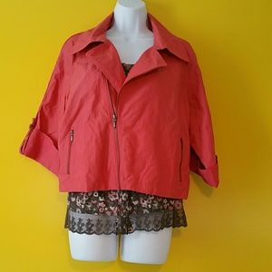 CAbi coral lightweight jacket size large