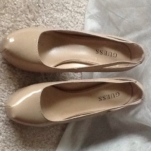 Guess Nude Patent Leather Heels