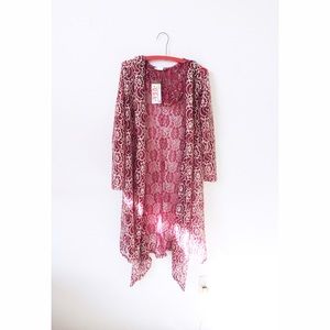 Crimson Lace Summer Duster