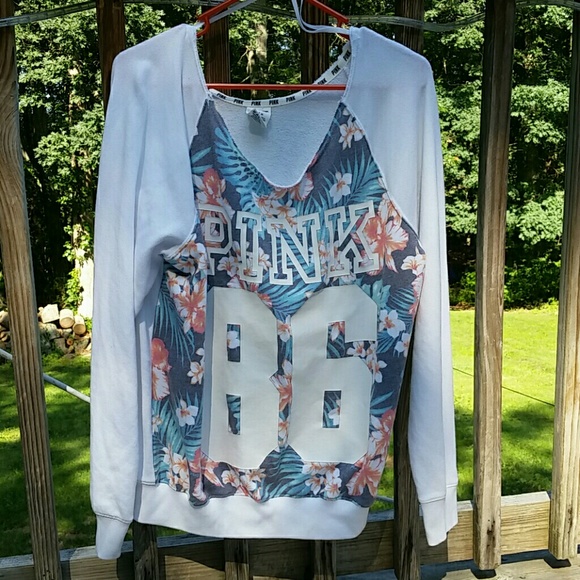 PINK Victoria's Secret FERN COLL Comfy Top Sz Med - Picture 1 of 4