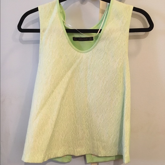 Zara Basic Faux Leather Top